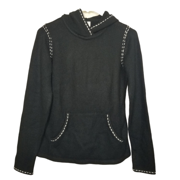 LOFT Sweaters - Vintage LOFT Wool Blend Black & White Hoodie S